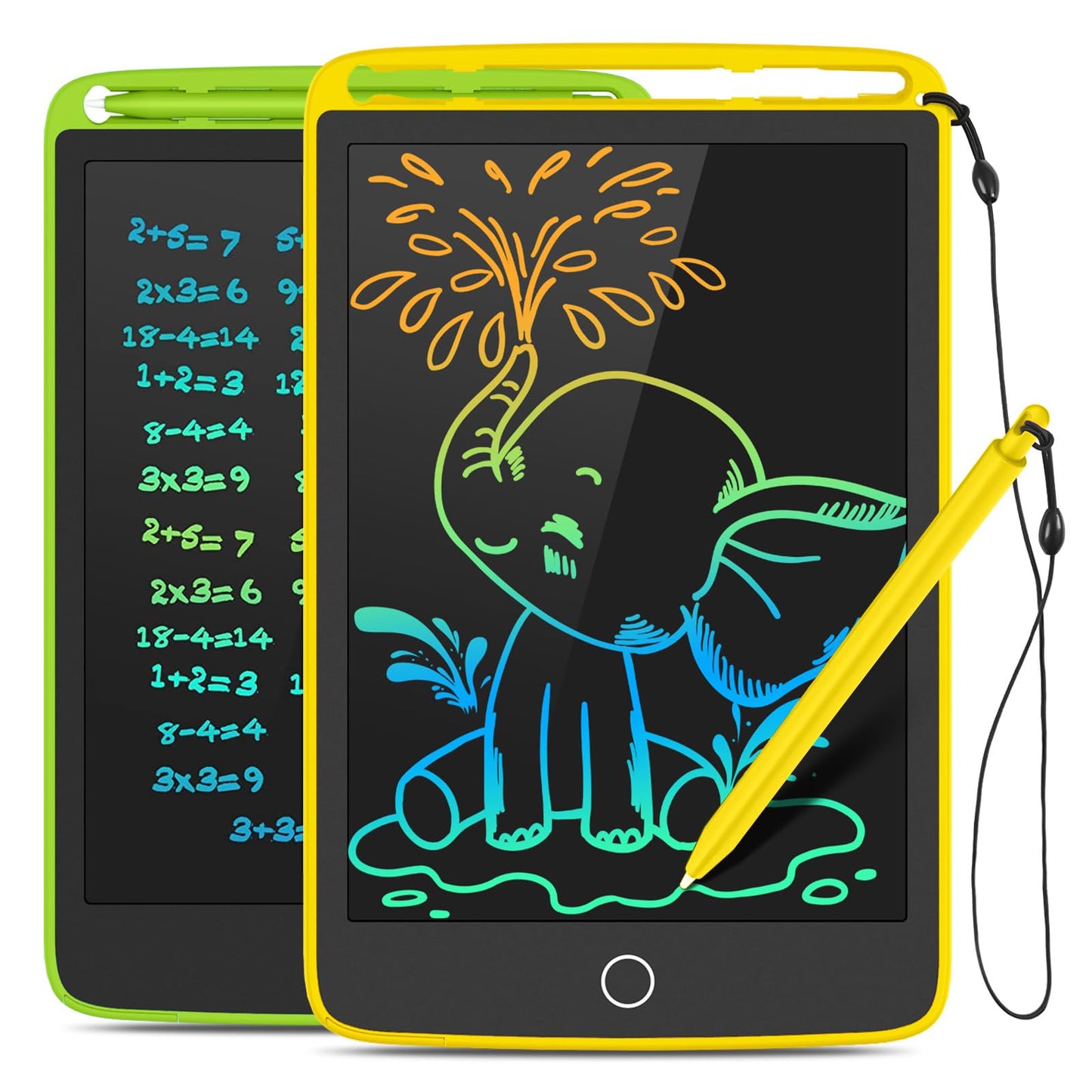 TECJOE 2 Pack LCD Writing Tablet for Kids – 8.5 Inch Colorful Doodle Boards with Magnetic Back