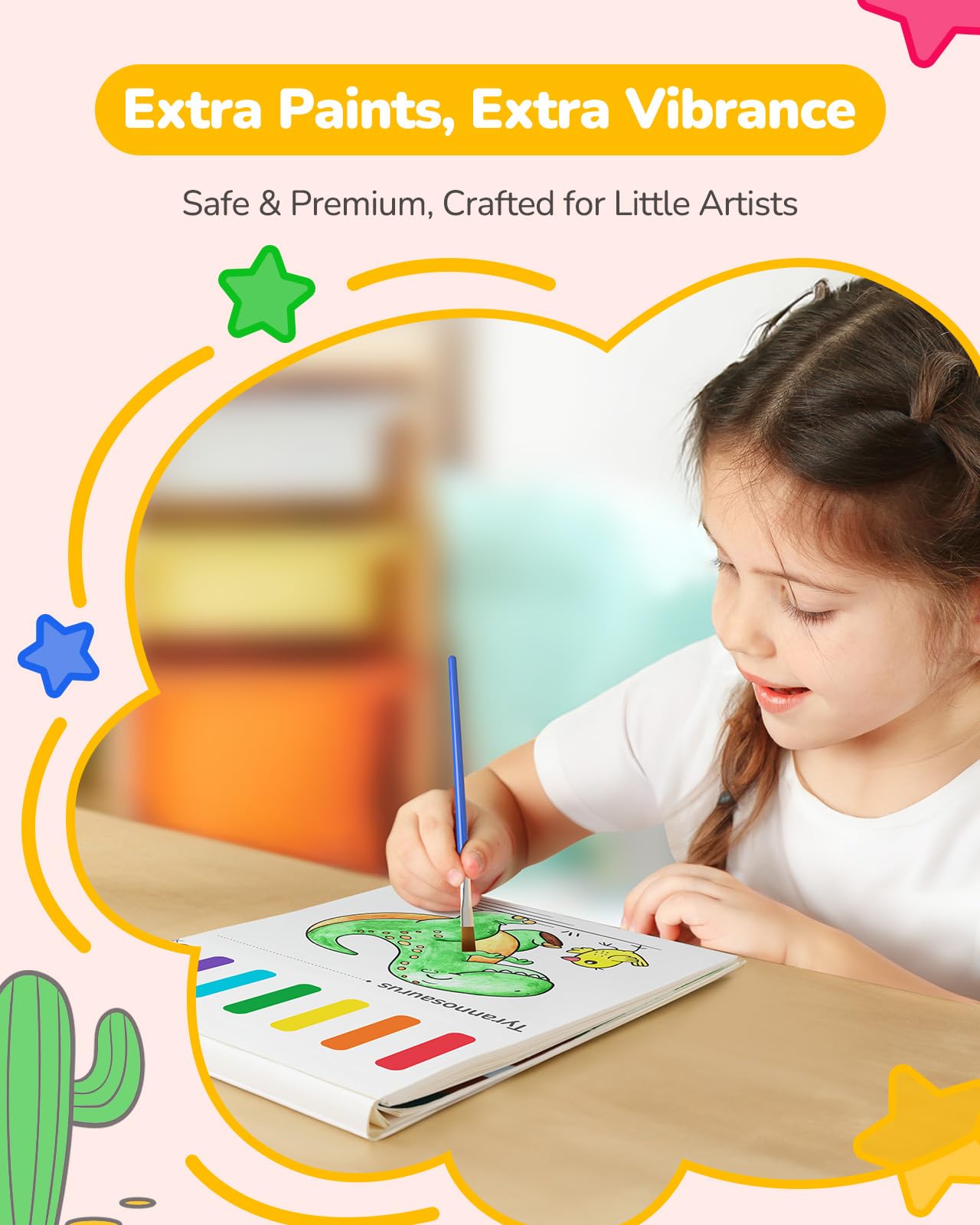 TECJOE 3-Pack Watercolor Painting Books for Toddlers – Mess-Free, Colorful Art Set