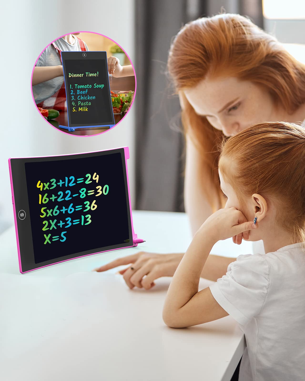 TECJOE 2 Pack LCD Writing Tablet 8.5-Inch Colorful Doodle Board for Kids – Travel, Learning & Creative Play