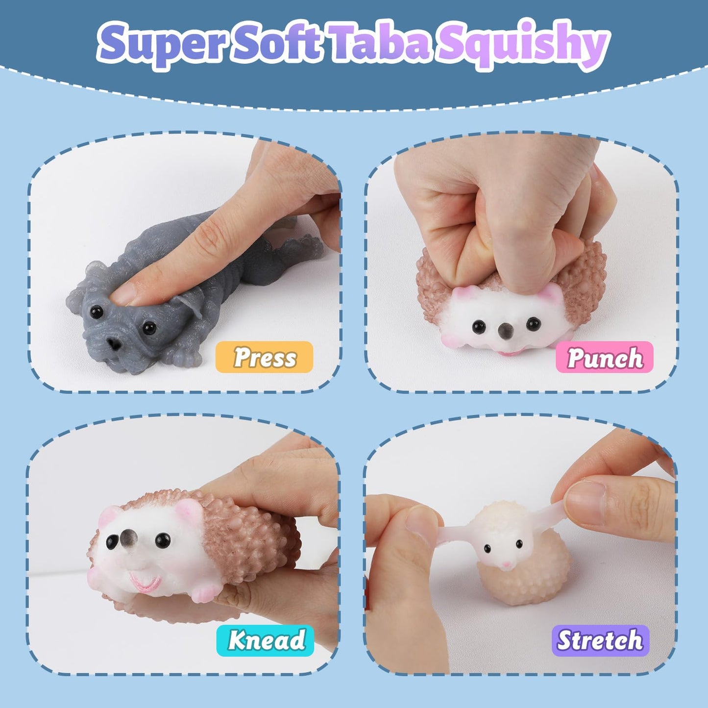 TECMIYO DIY Taba Squishy Kit with Animal Molds & 14oz Silicone Gel