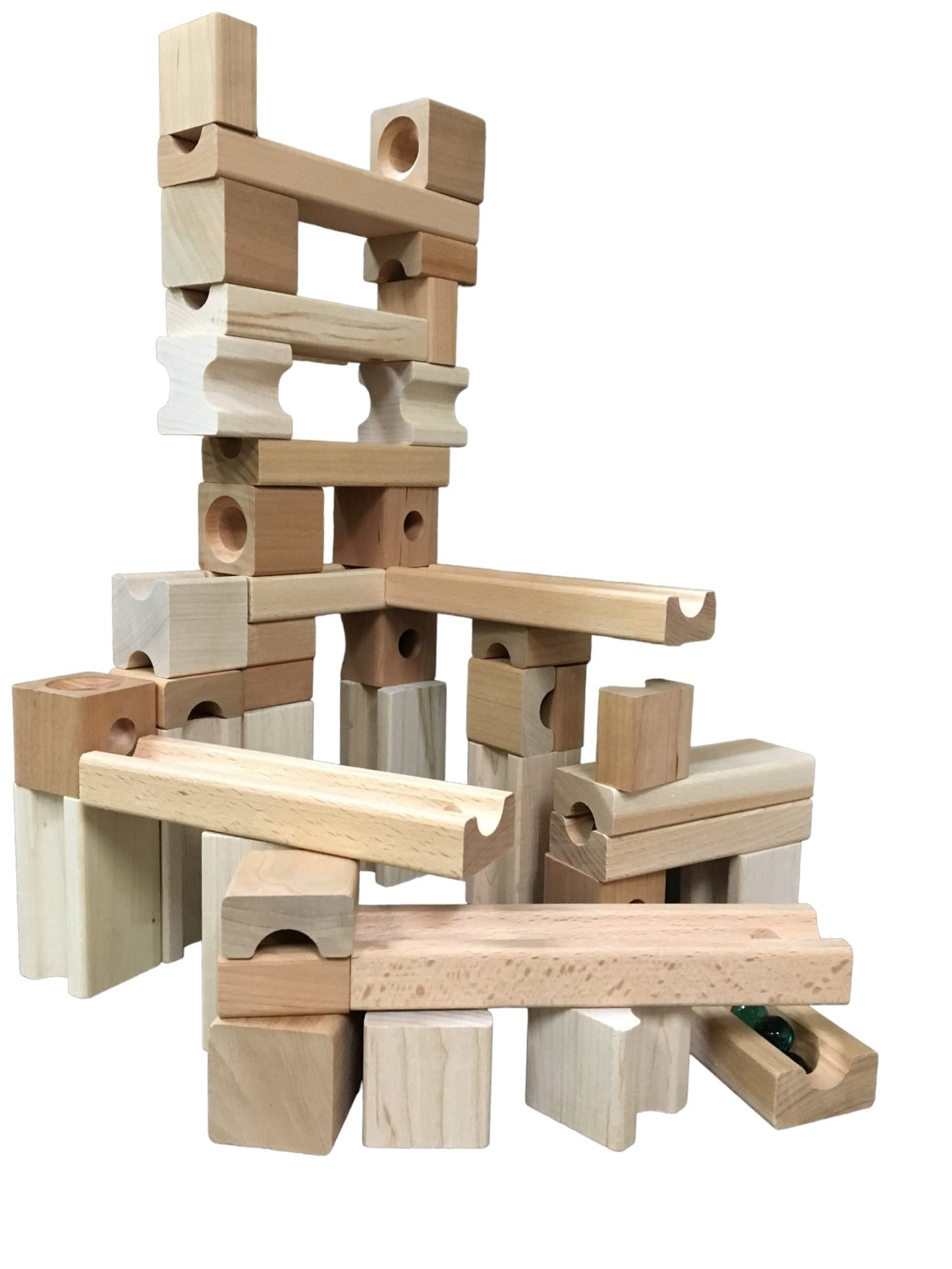TEDCO Blocks & Marble Run for Kids 4+ | Handcrafted Hardwood Toy