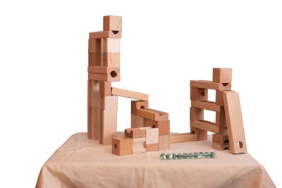 TEDCO Blocks & Marble Run for Kids 4+ | Handcrafted Hardwood Toy