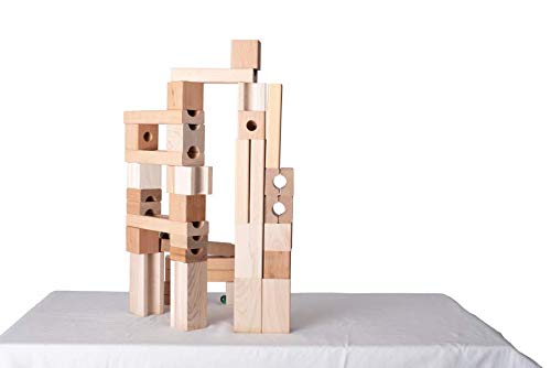 TEDCO Blocks & Marble Run for Kids 4+ | Handcrafted Hardwood Toy