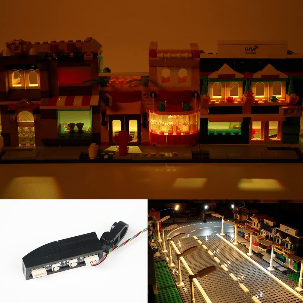 TEDDOO 20pcs 1X4 LED Lighting Kit — USB-Powered Lights for LEGO Bricks (Warm White)