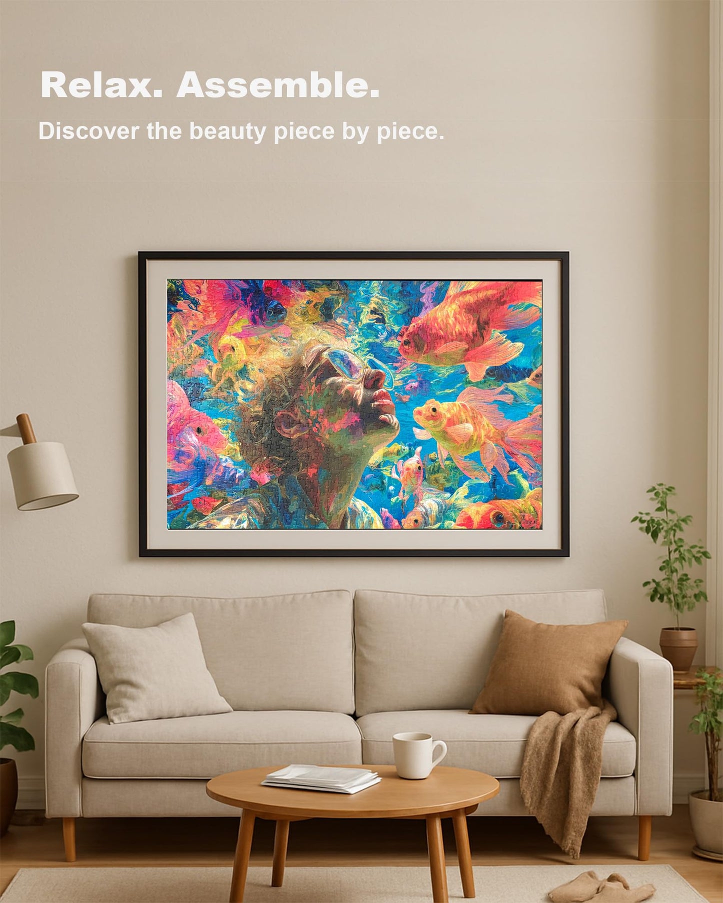 Teemosreal Ocean of Inspiration: 1000 Piece Puzzle for Adults – Surreal Underwater Fantasy with Vibrant Fish