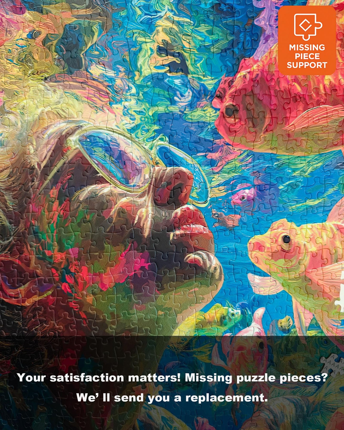 Teemosreal Ocean of Inspiration: 1000 Piece Puzzle for Adults – Surreal Underwater Fantasy with Vibrant Fish