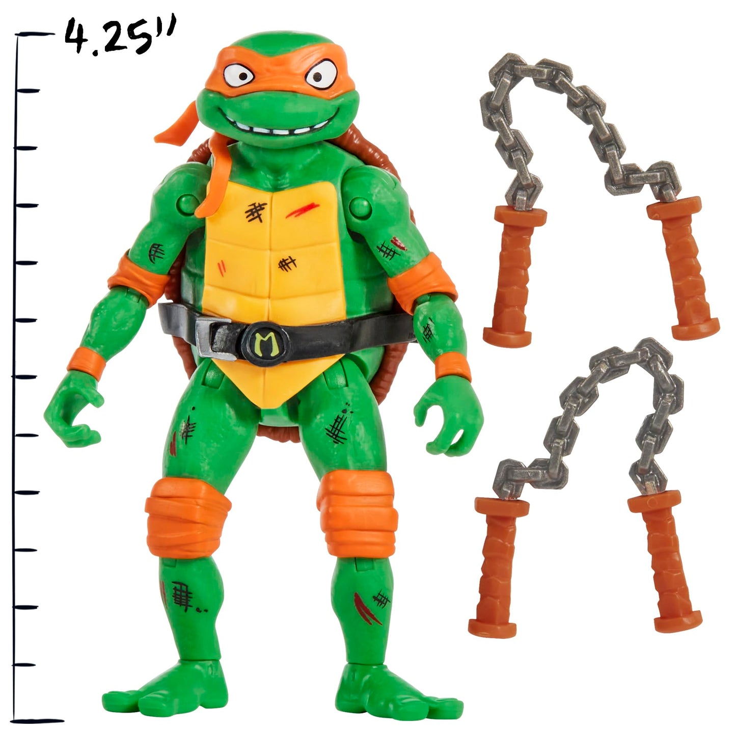 TMNT Michelangelo vs Leatherhead: 2-Figure Battle Diorama Set