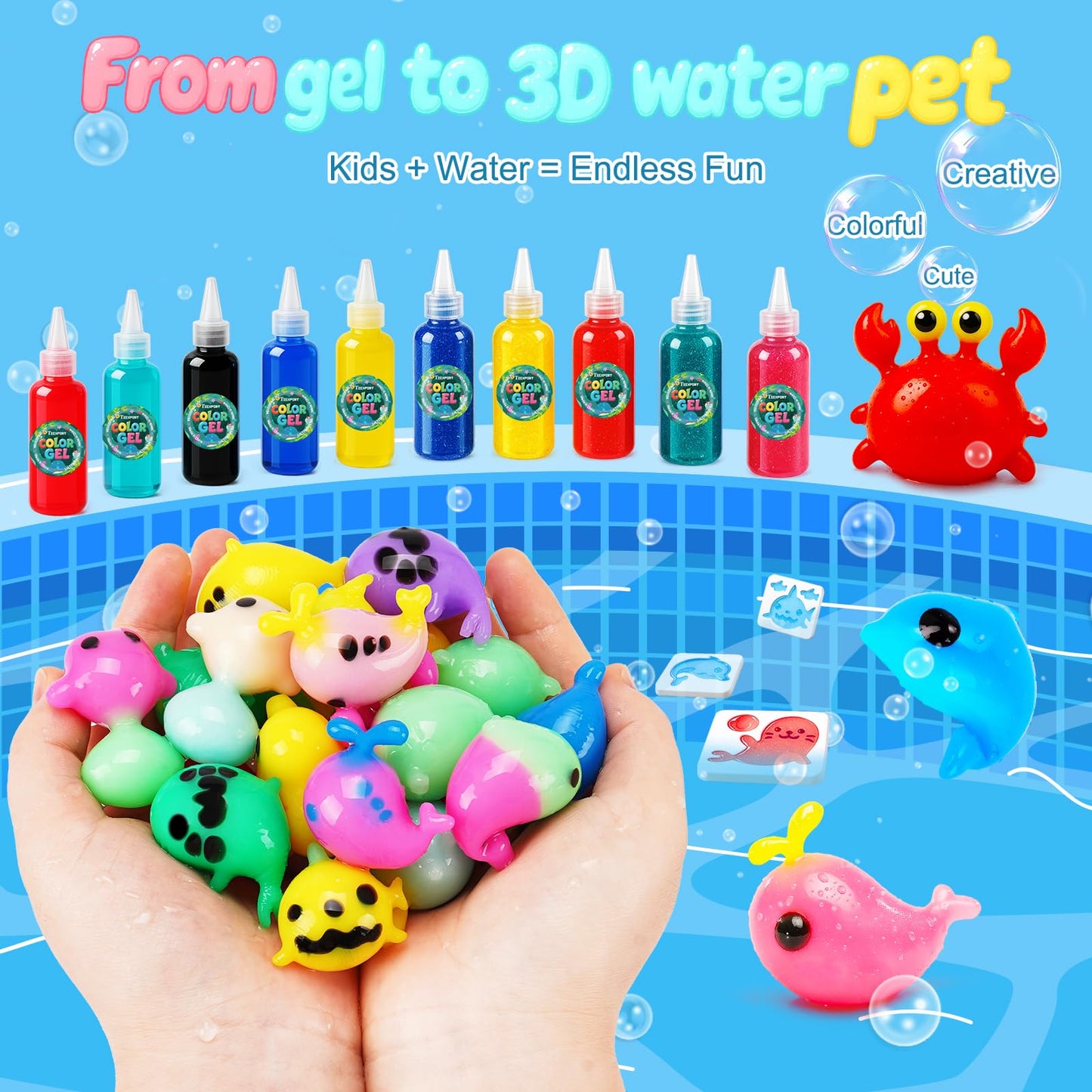 Teexpert Magic Water Elf Kit – DIY Aqua Fairy Water Pets Craft Toy for Kids Aged 3–12