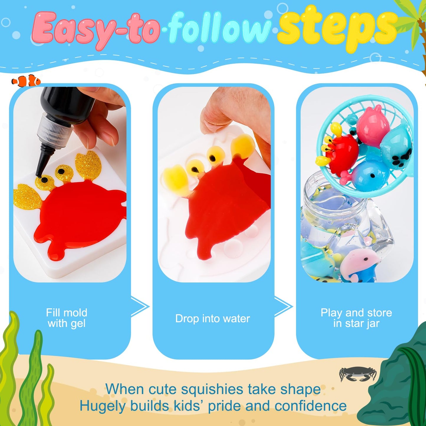 Teexpert Magic Water Elf Kit – DIY Aqua Fairy Water Pets Craft Toy for Kids Aged 3–12