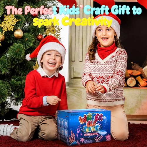 Teexpert Magic Water Elf Toy Kit – Aqua Fairy DIY Squishy Maker for Kids, 20 Colors & 20 Molds