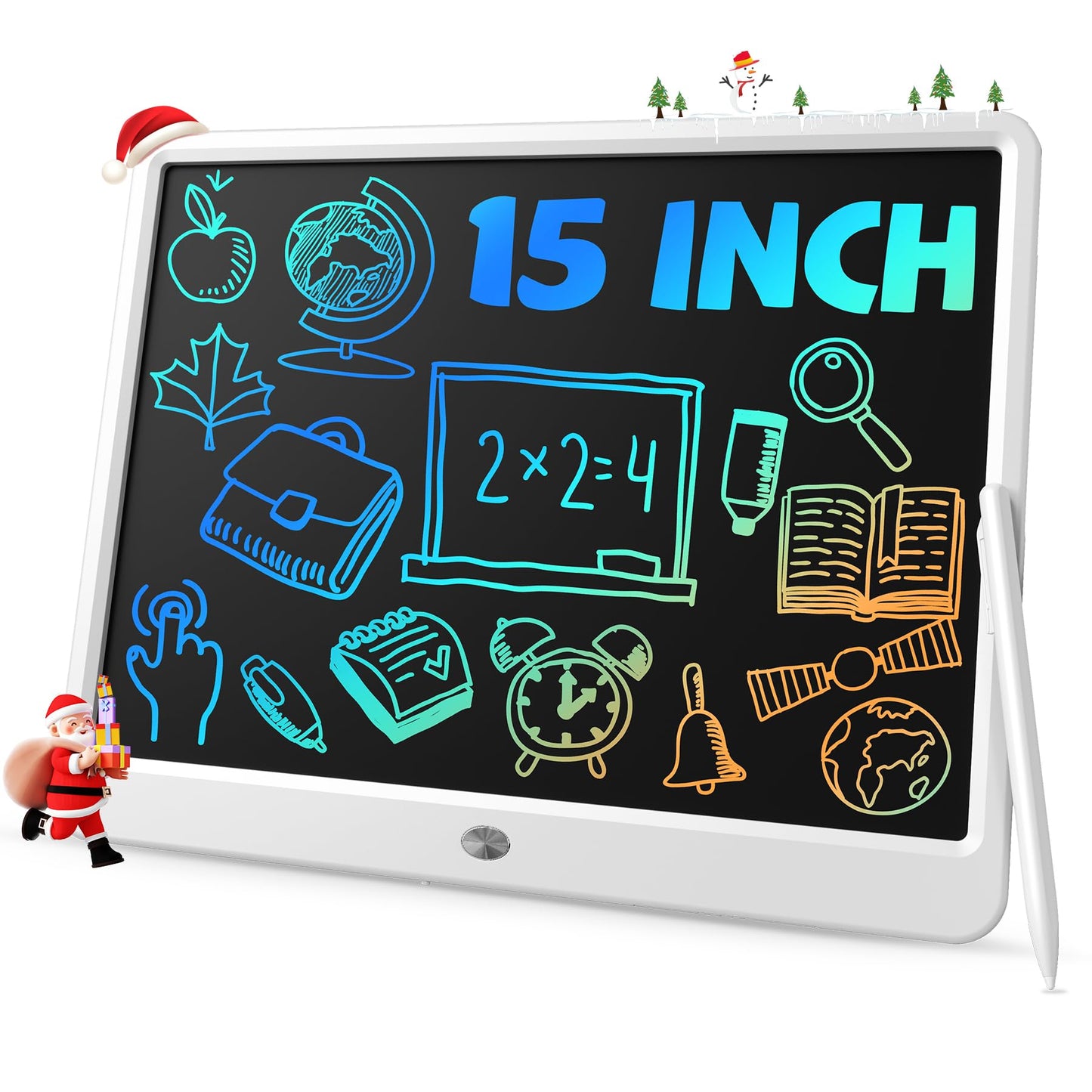 TEKFUN 15-Inch LCD Writing Tablet – Easter Gifts for Kids, Age 8+, Erasable Drawing Board