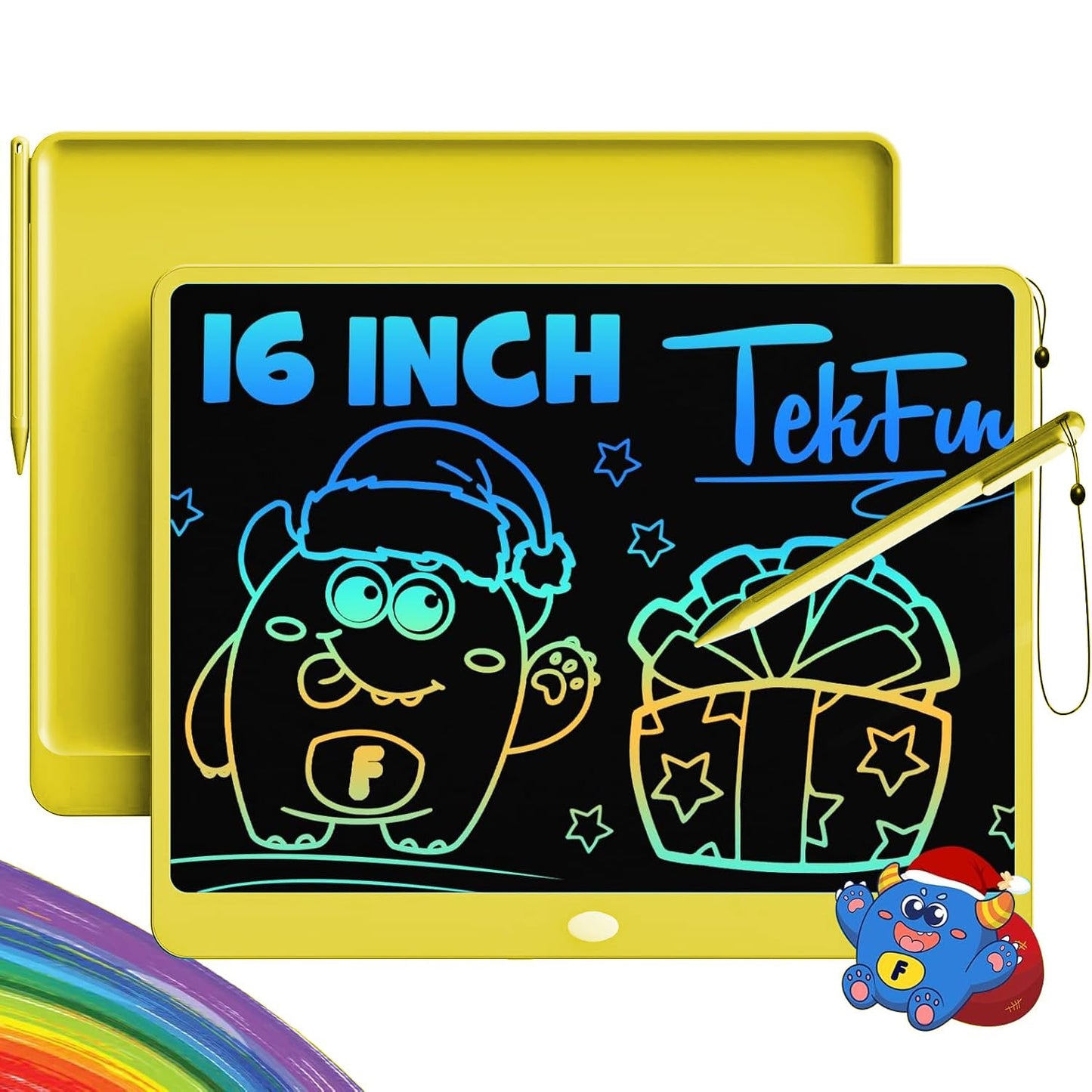 TEKFUN 16-Inch LCD Writing Tablet – Large Colorful Doodle Board for Kids & Adults