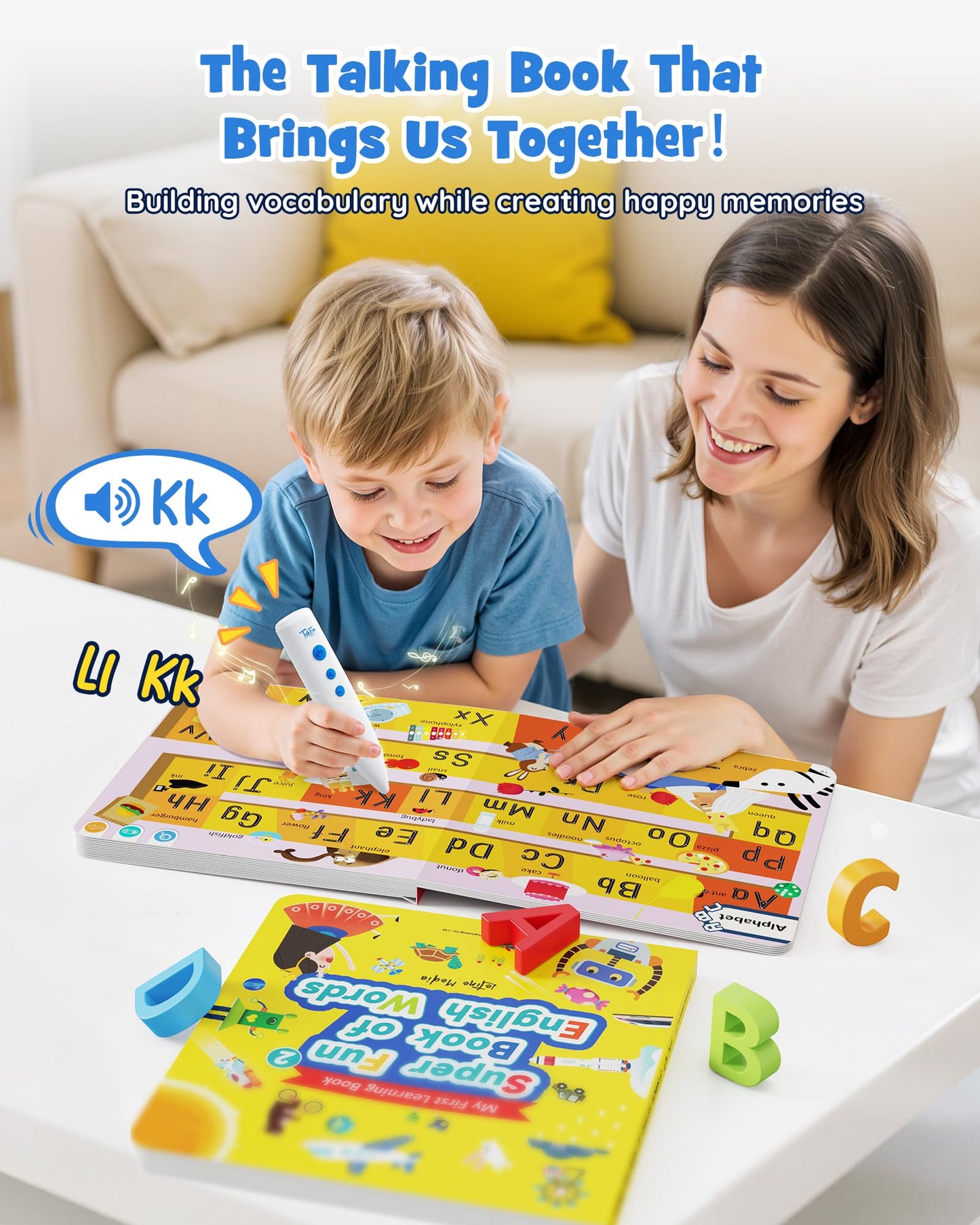 TEKFUN Musical Word Talking Pen Set – Interactive Reading for Toddlers and Kids