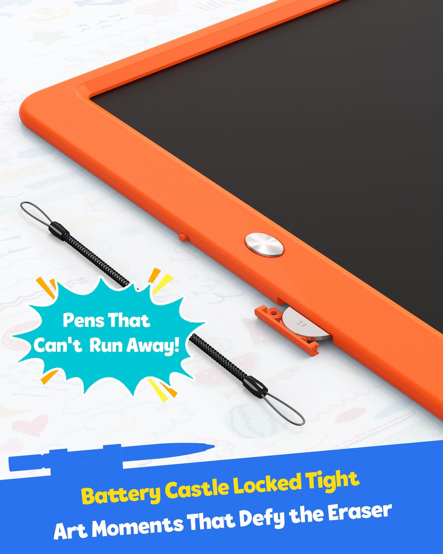 TEKFUN 12-Inch LCD Writing Tablet Doodle Board | Colorful Drawing Pad for Kids | Travel Essentials