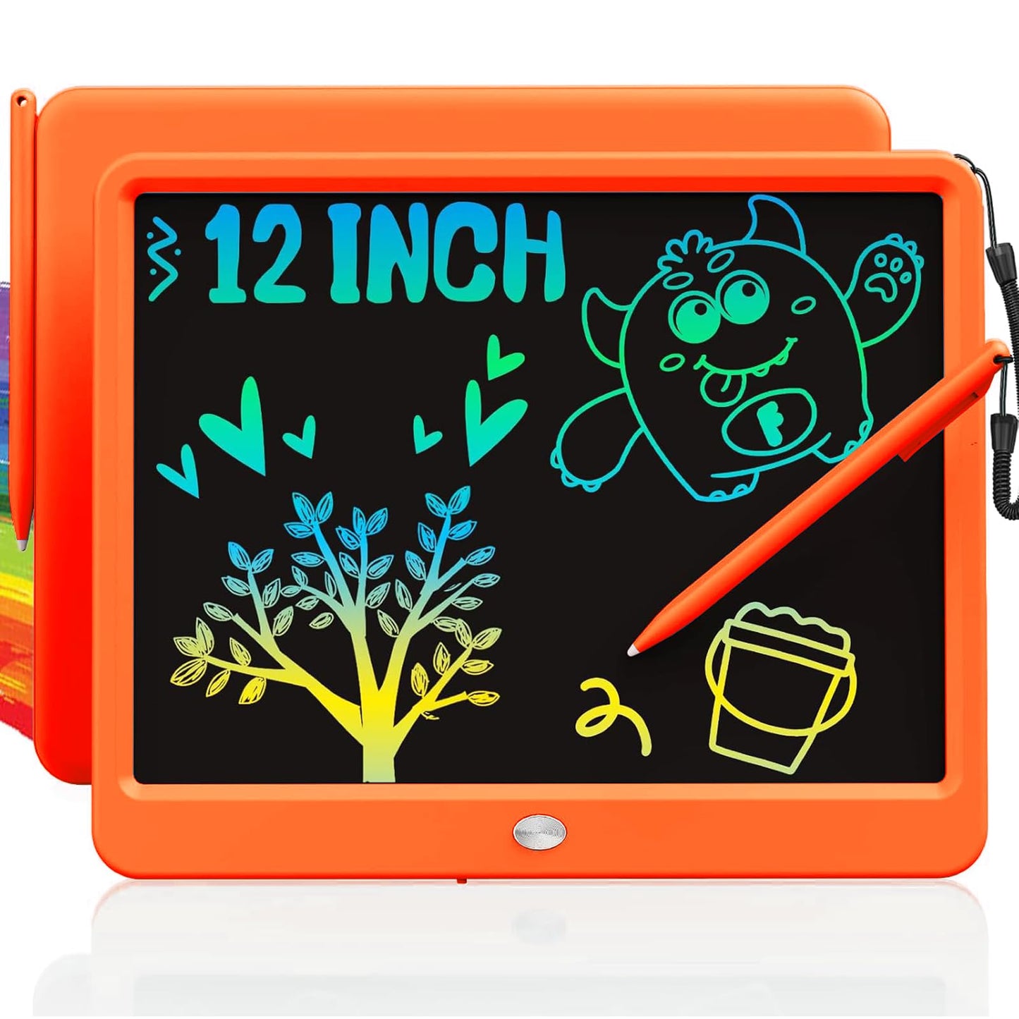 TEKFUN 12-Inch LCD Writing Tablet Doodle Board | Colorful Drawing Pad for Kids | Travel Essentials