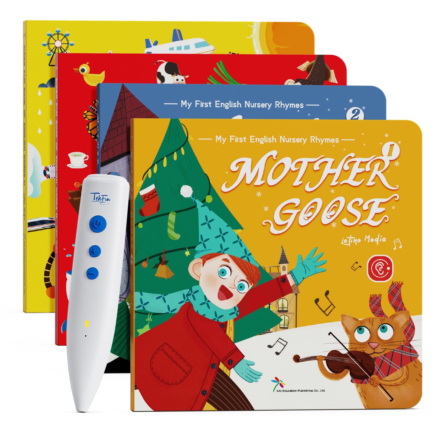 TEKFUN Musical Word Talking Pen Set – Interactive Reading for Toddlers and Kids
