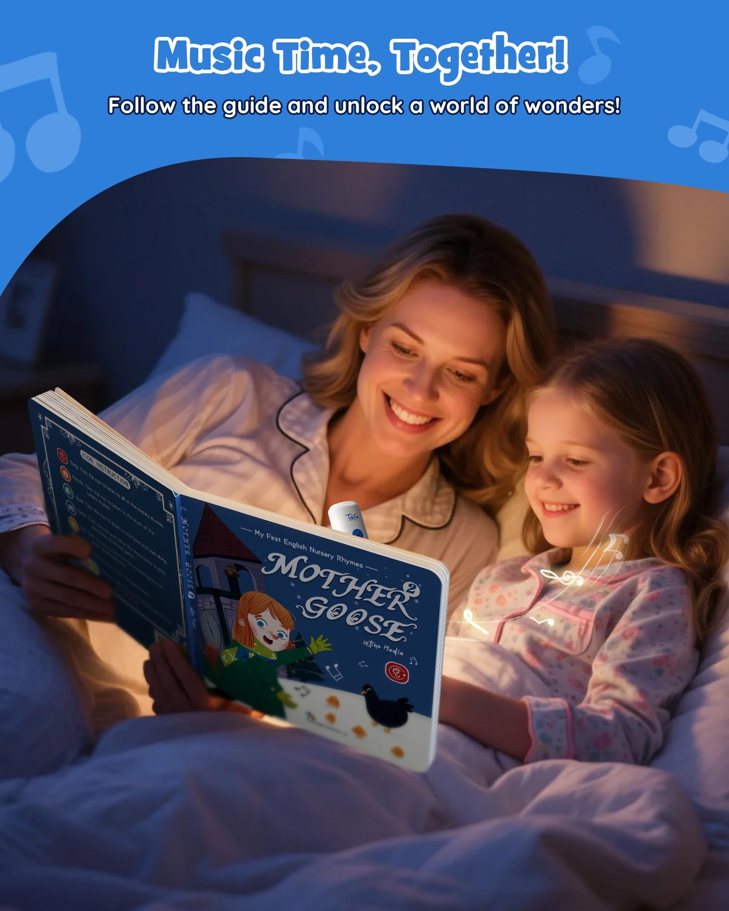TEKFUN Nursery Rhymes: Interactive Talking Pen Books for Toddlers (2–6) – Screen-Free Educational Toy