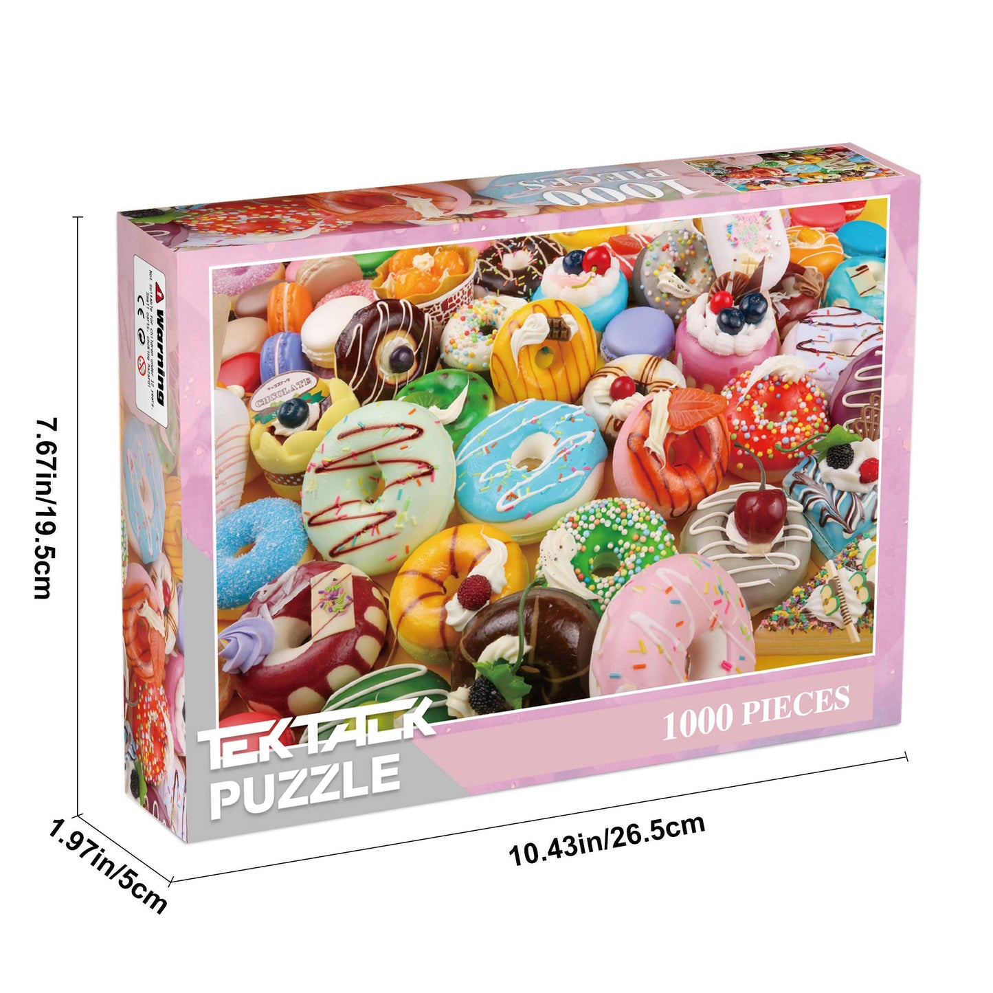 Tektalk 1000-Piece Donut Feast Puzzle for Teens & Adults | Premium 1000pc Jigsaw