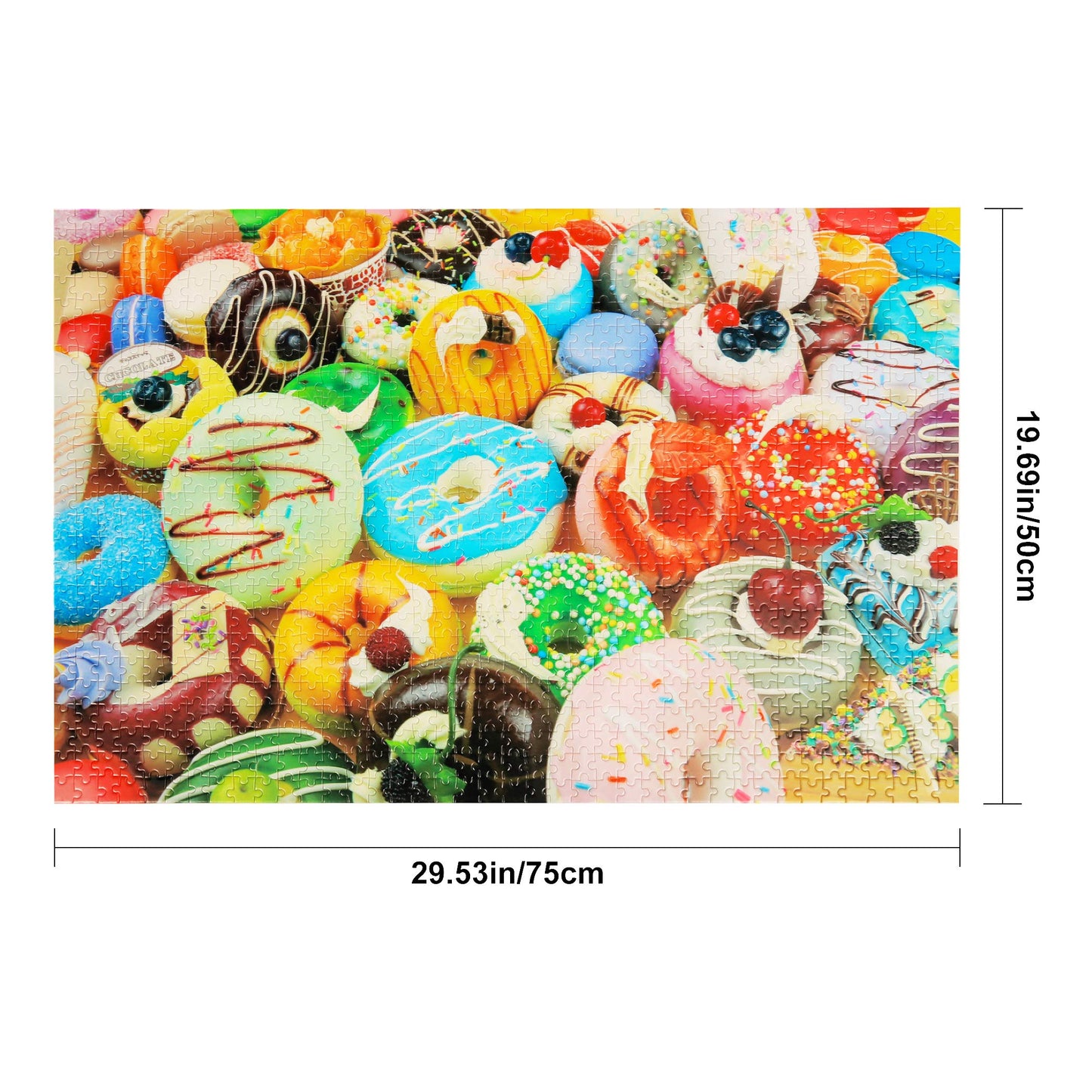 Tektalk 1000-Piece Donut Feast Puzzle for Teens & Adults | Premium 1000pc Jigsaw