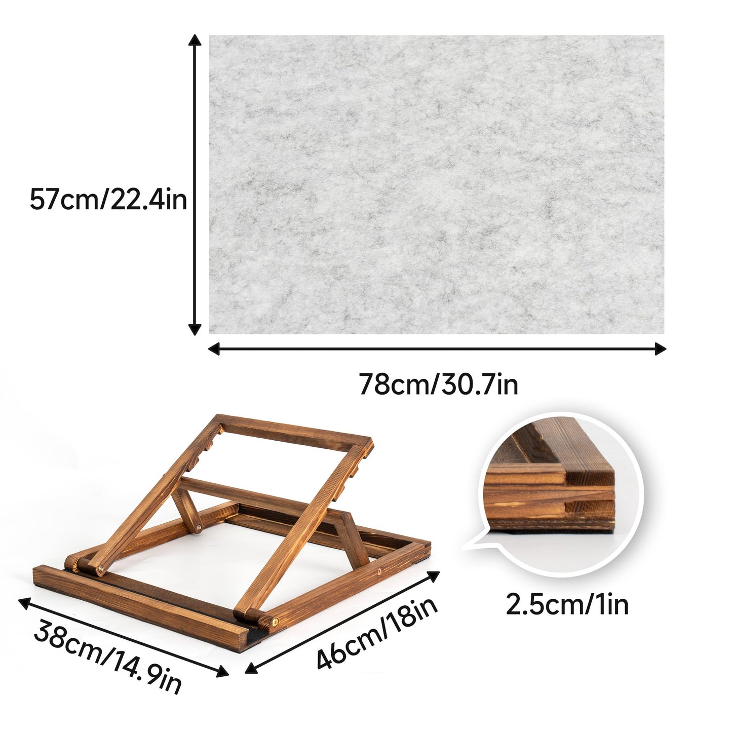 Tektalk Foldable Jigsaw Puzzle Board with Adjustable 3-Angle Stand – Lightweight & Portable for 1000-Piece Puzzles