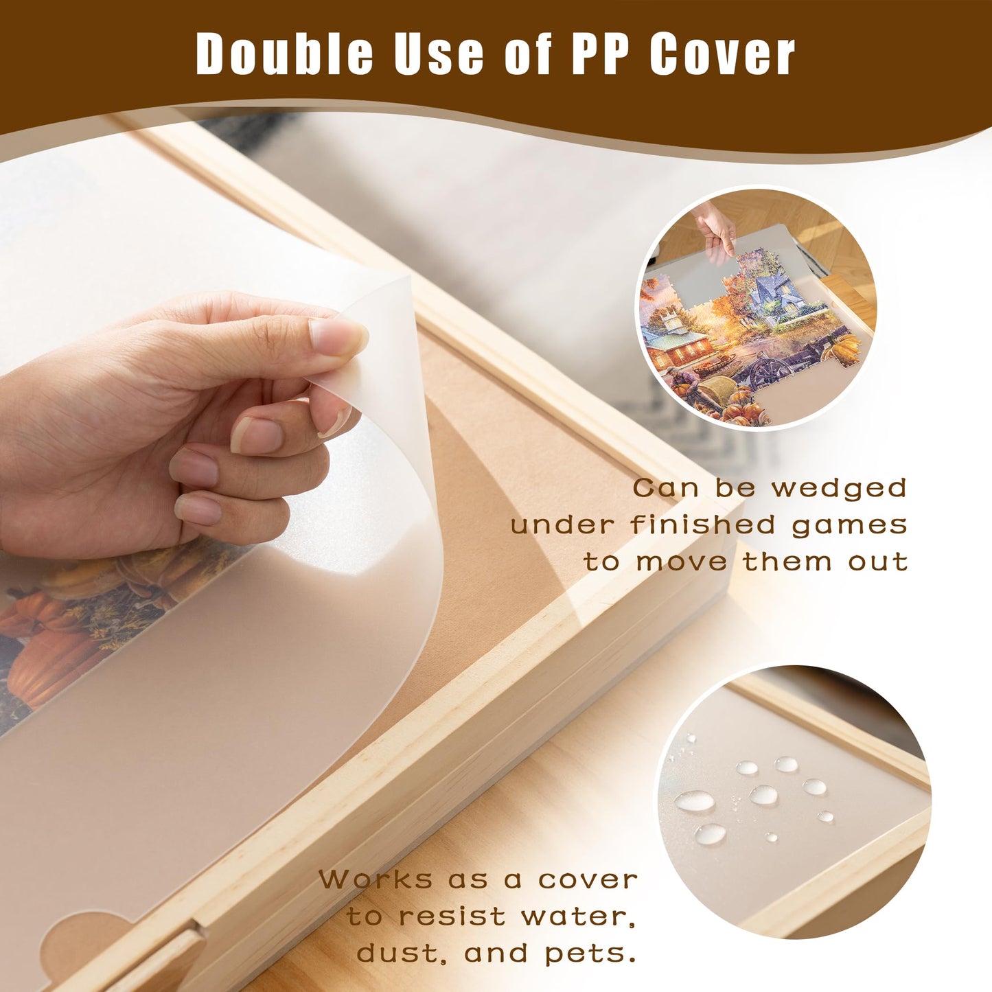 Tektalk Convertible Jigsaw Puzzle Board — Two-Way Use, 4 Trays, 1000-Piece Capacity