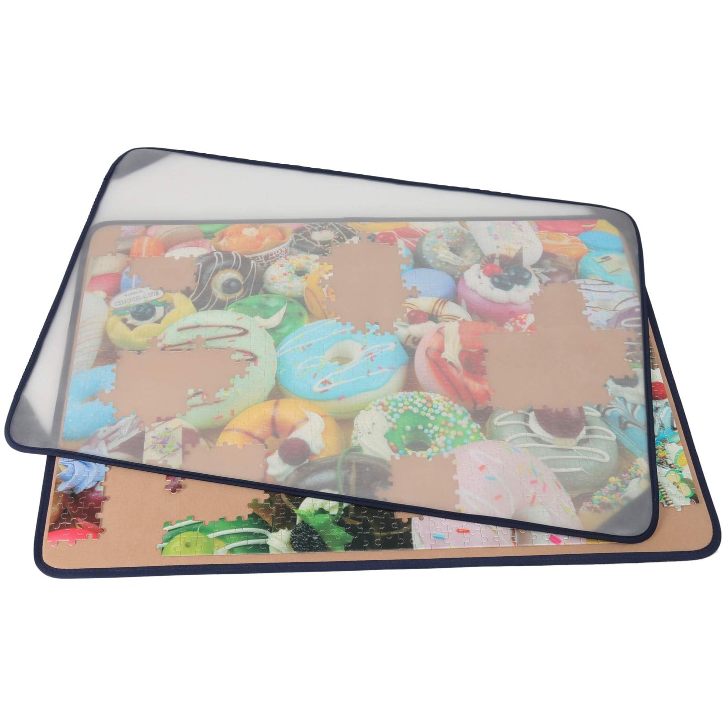 Tektalk Jigsaw Puzzle Board with Dustproof Cover — Up to 1500 Pieces (Khaki)