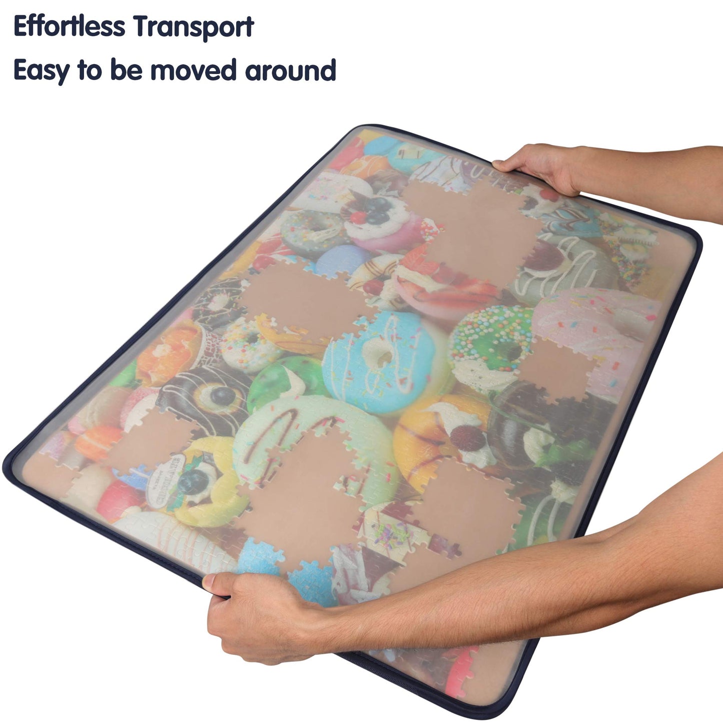Tektalk Jigsaw Puzzle Board with Dustproof Cover — Up to 1500 Pieces (Khaki)