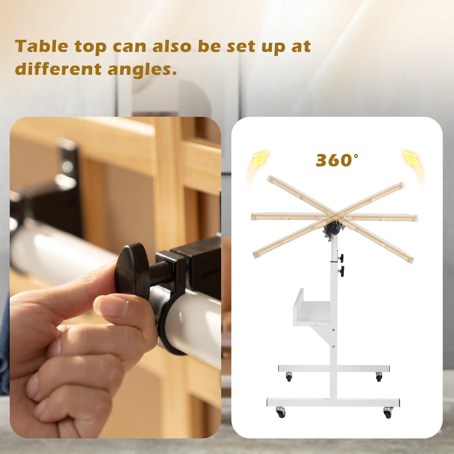 Tektalk Jigsaw Puzzle Table with LED Light – Adjustable Height, Tilt & Storage for Up to 1500 Pieces