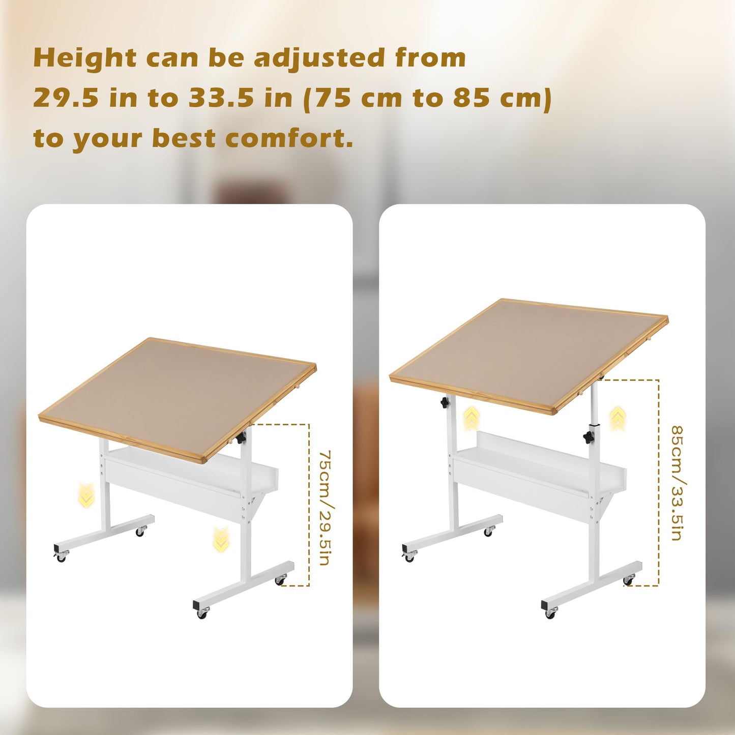 Tektalk Jigsaw Puzzle Table with LED Light – Adjustable Height, Tilt & Storage for Up to 1500 Pieces