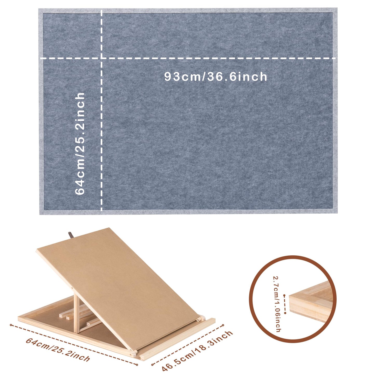 Tektalk Foldable Jigsaw Puzzle Board with 4-Angle Adjustable Stand | Lightweight, Portable, Up to 1500 Pieces (Gray)