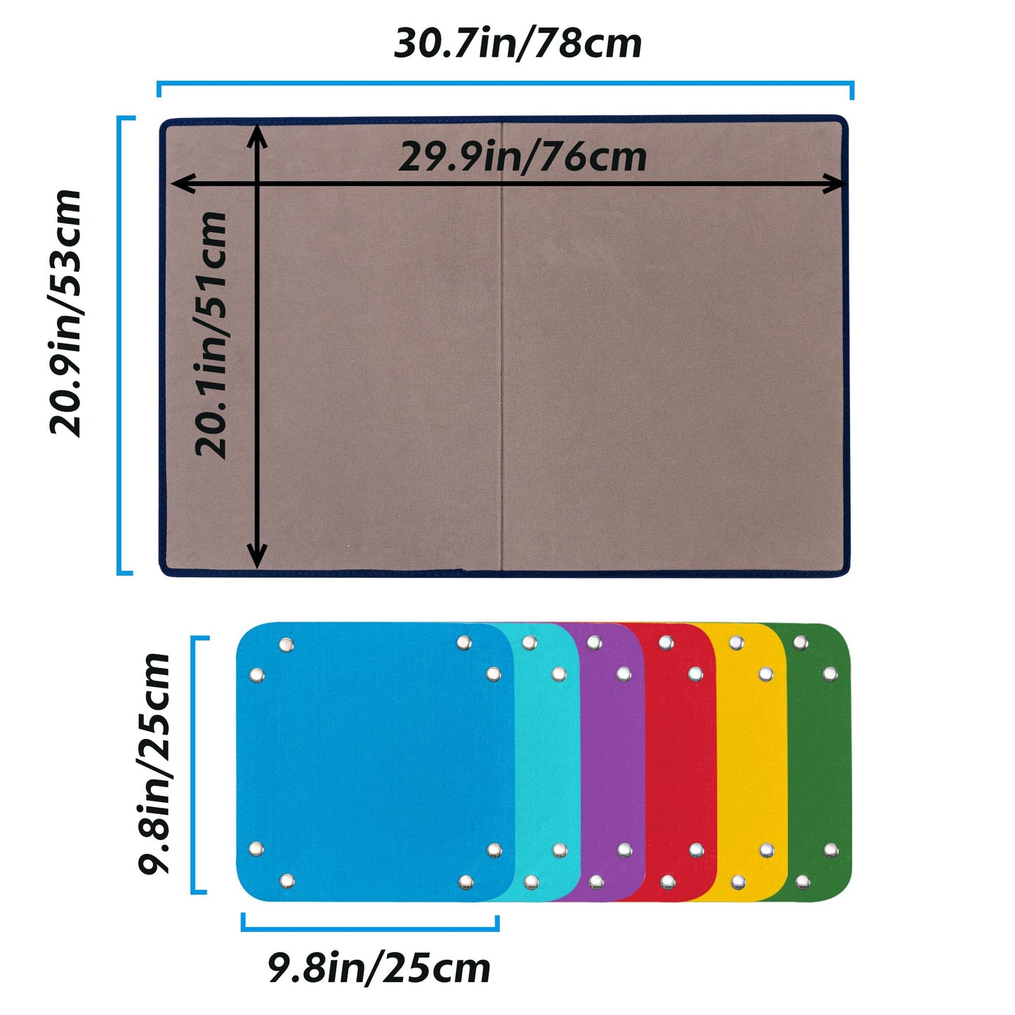 Tektalk Foldable Jigsaw Puzzle Board – 6 Color Sorting Trays, Dustproof TPU Cover, Non-Slip Surface (Up to 1000 Pieces)