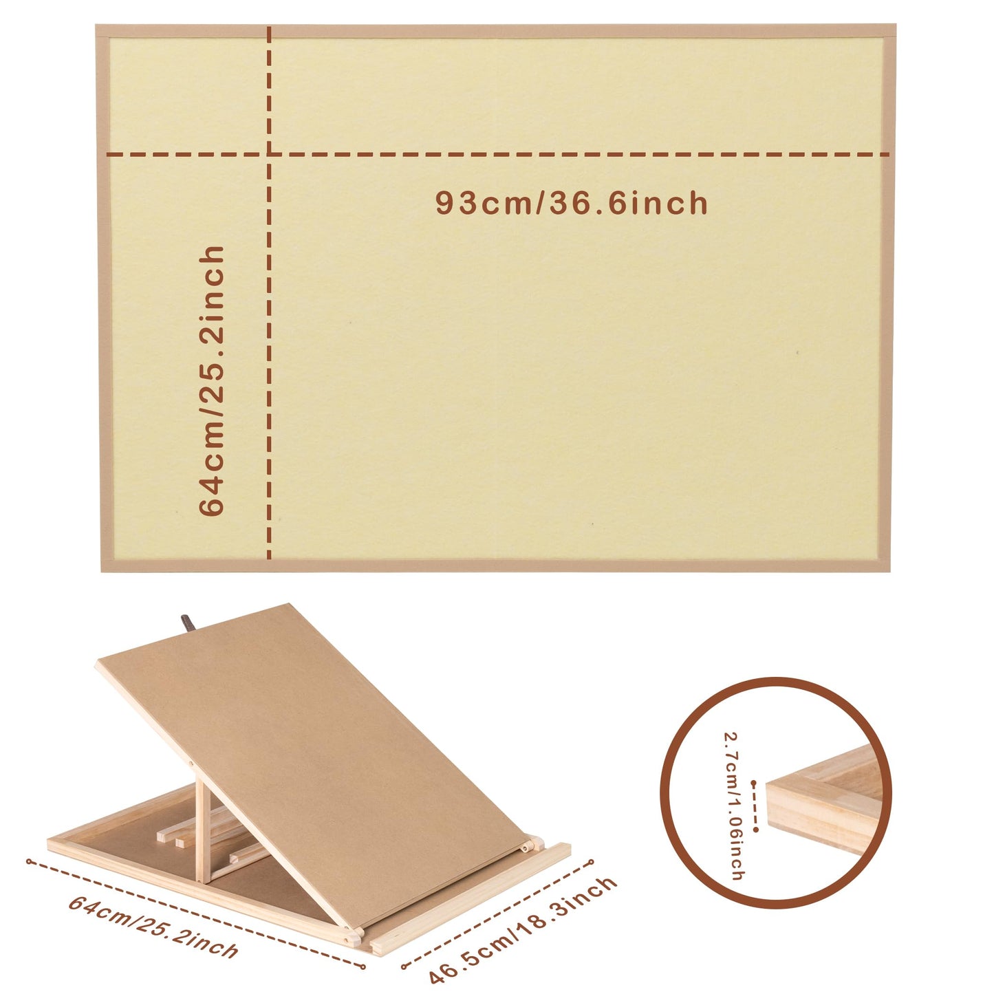Tektalk Foldable Puzzle Board with 4-Angle Adjustable Stand – Lightweight, Portable (Up to 1500 pcs, Beige)