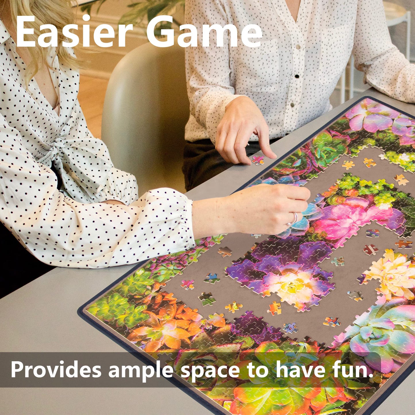 Tektalk Portable Puzzle Mat for Storage - Non-Slip Surface, Up to 1000 Pieces