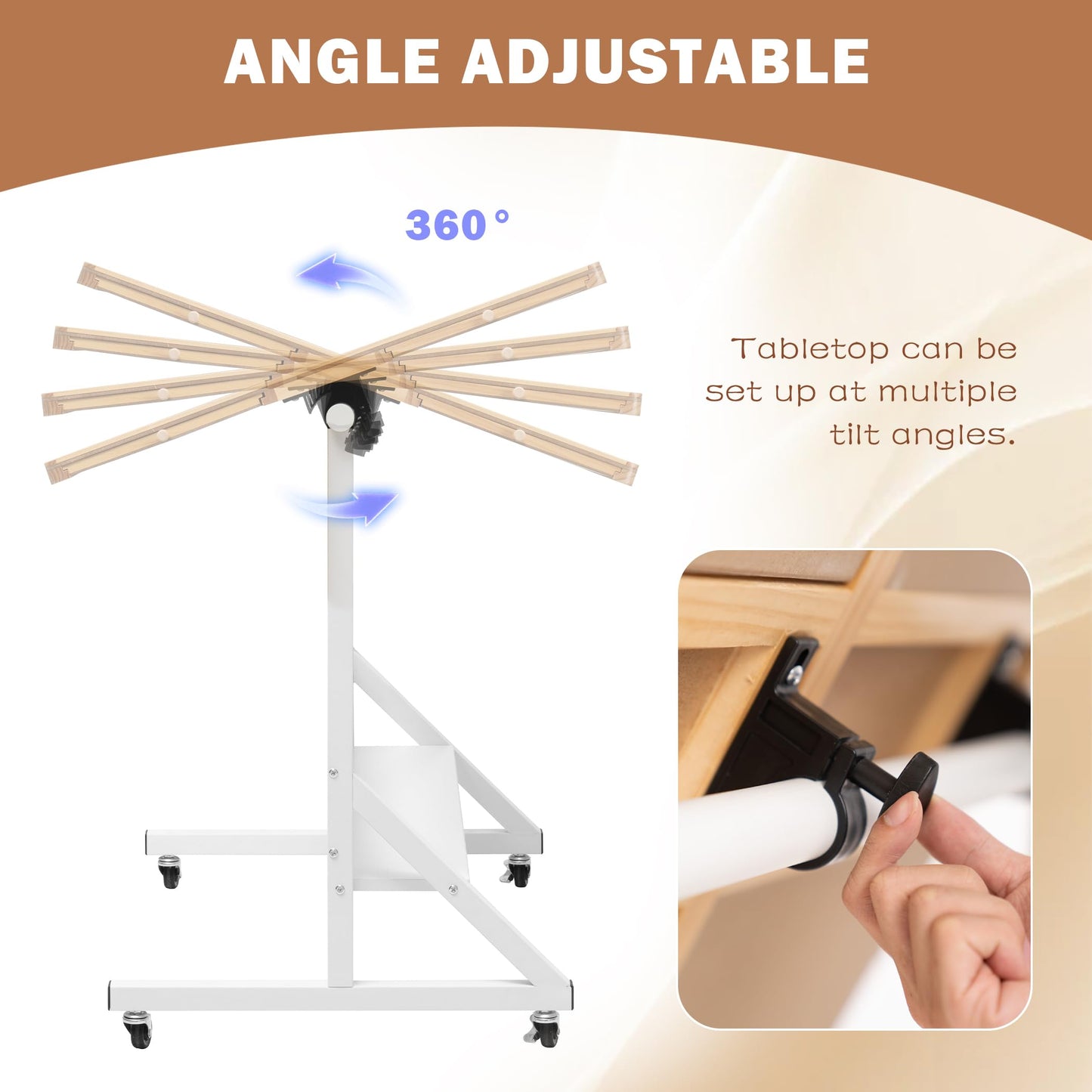 Tektalk Jigsaw Puzzle Table with Angle & Height Adjustment – 1500-Piece Capacity