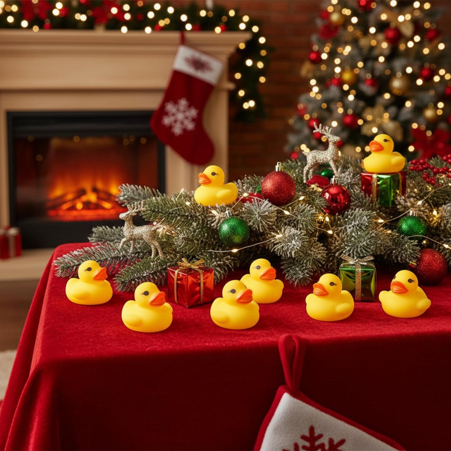Teling 200 Pcs Mini Rubber Ducks Bulk – Yellow Tiny Squeaky Duckies for Party Favors & Decor