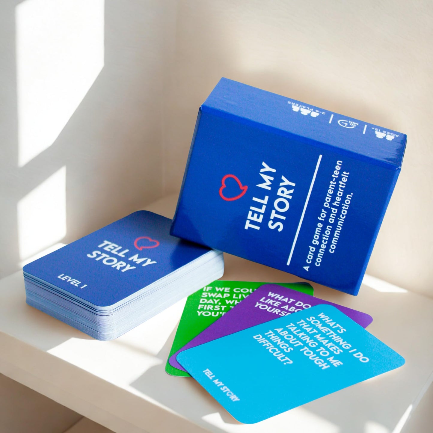 Tell My Story Conversation Card Game – 100 Prompts to Build Trust & Meaningful Connections