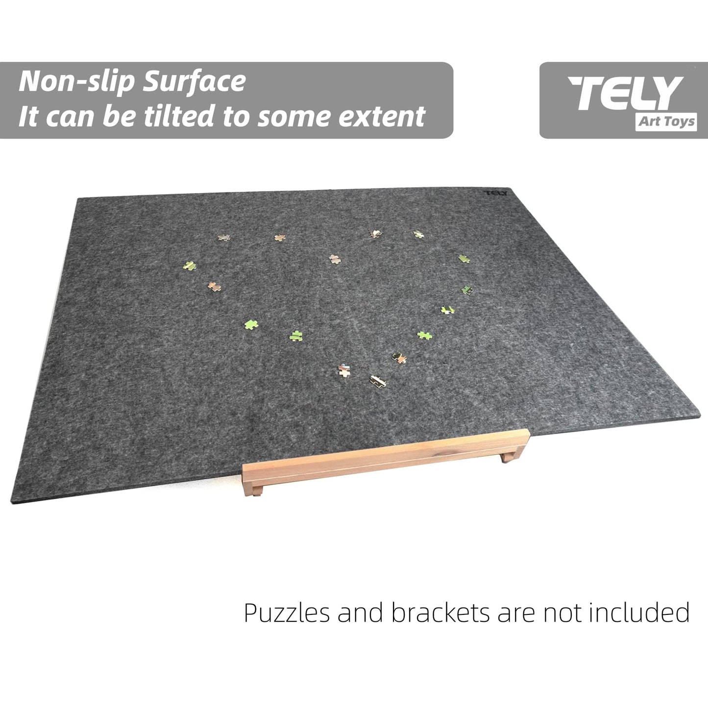 TELY Foldaway Puzzle Board Felt Mat – Extra Large, 2000-Piece Capacity