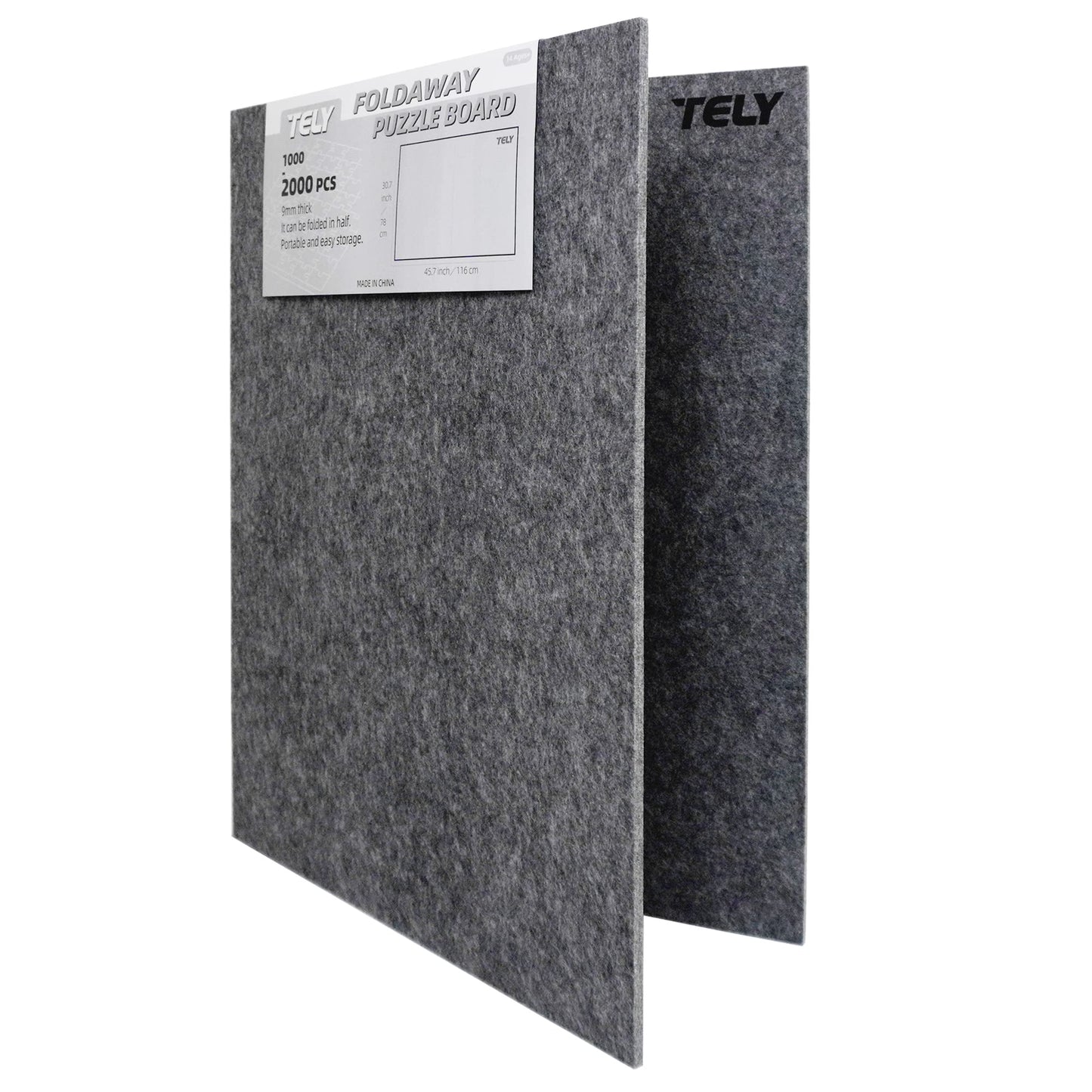 TELY Foldaway Puzzle Board Felt Mat – Extra Large, 2000-Piece Capacity