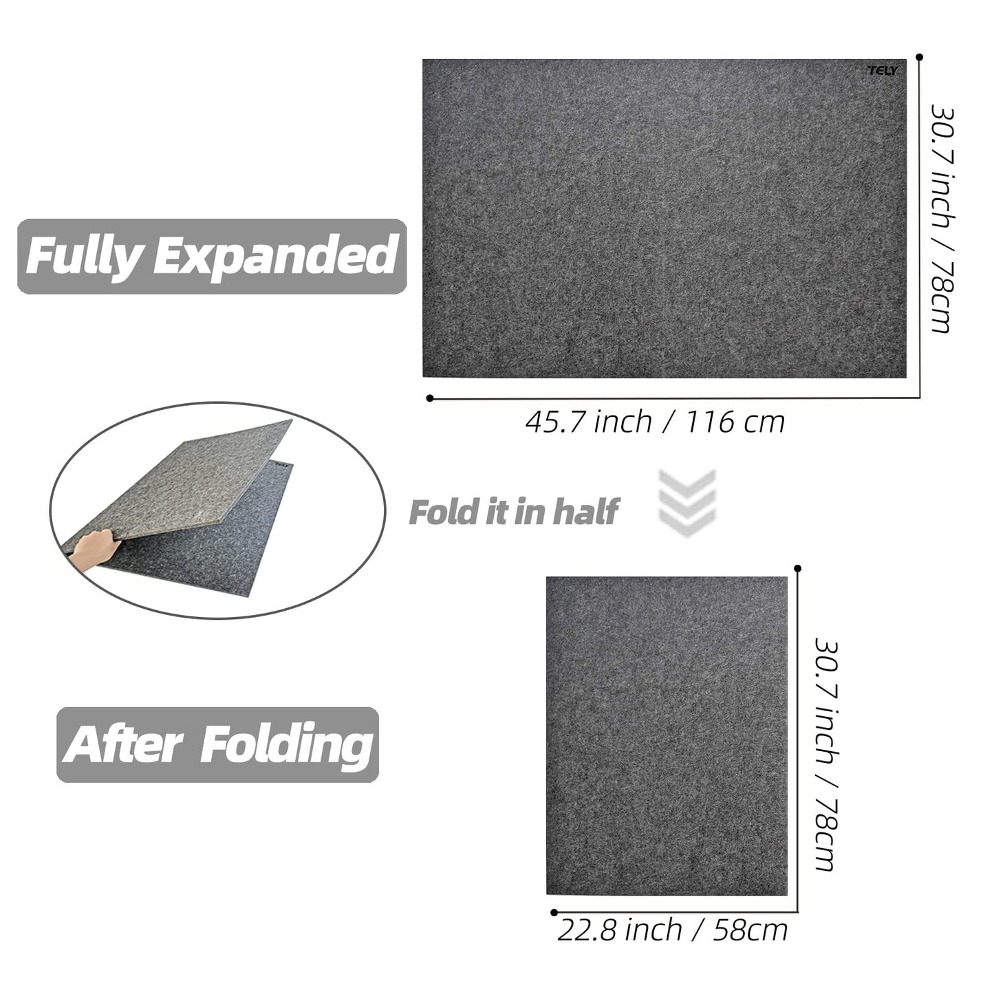 TELY Foldaway Puzzle Board Felt Mat – Extra Large, 2000-Piece Capacity