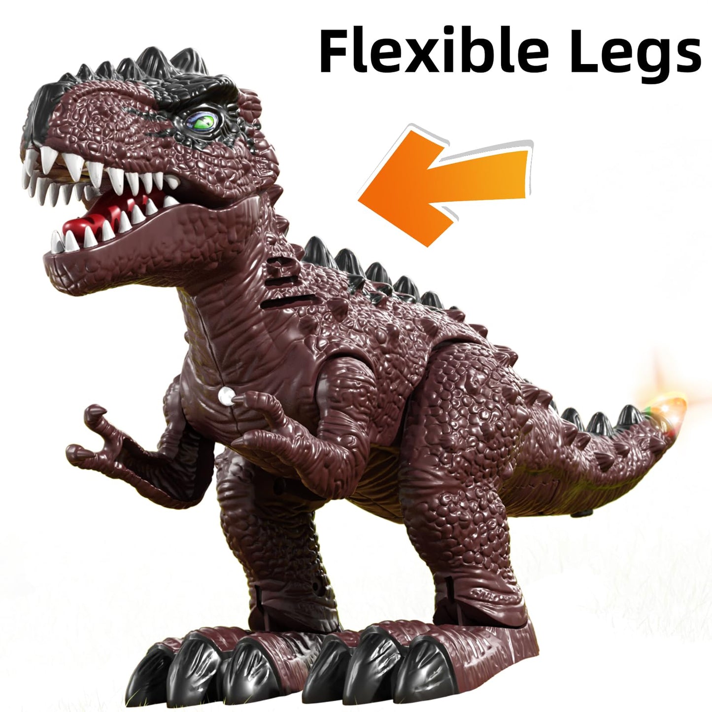 TEMI 3 Pack Electrical Walking Dinosaur Toys for Toddlers – Sound & Light Up
