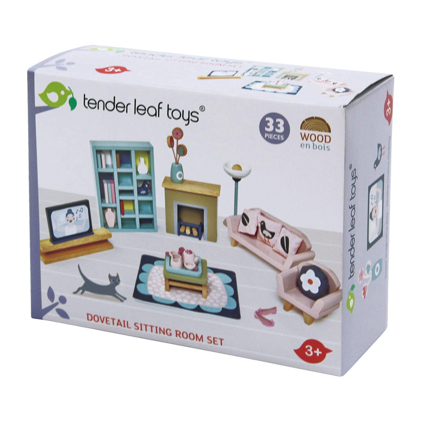 Tender Leaf Toys - Dovetail Dollhouse Accessories | Detailed 1:12 Wooden Furniture Sets for Creative Play