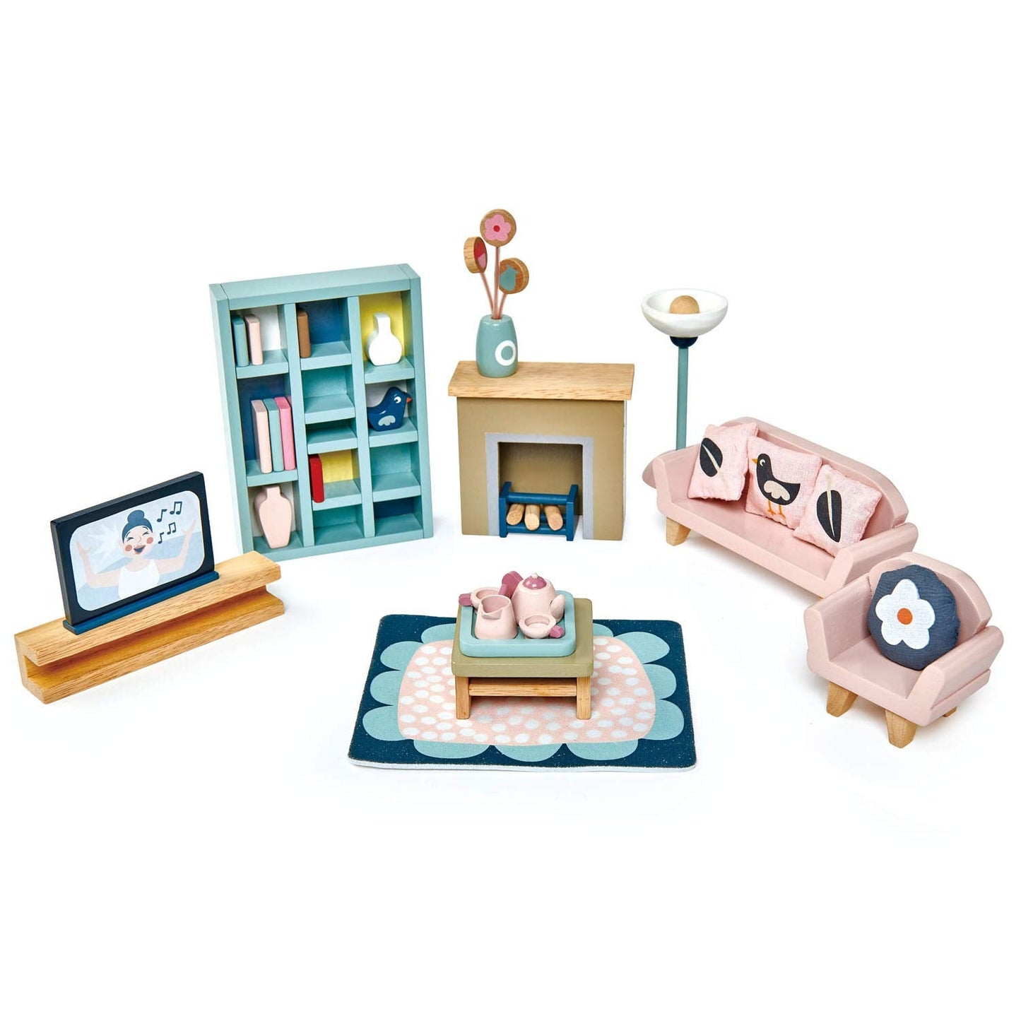 Tender Leaf Toys - Dovetail Dollhouse Accessories | Detailed 1:12 Wooden Furniture Sets for Creative Play