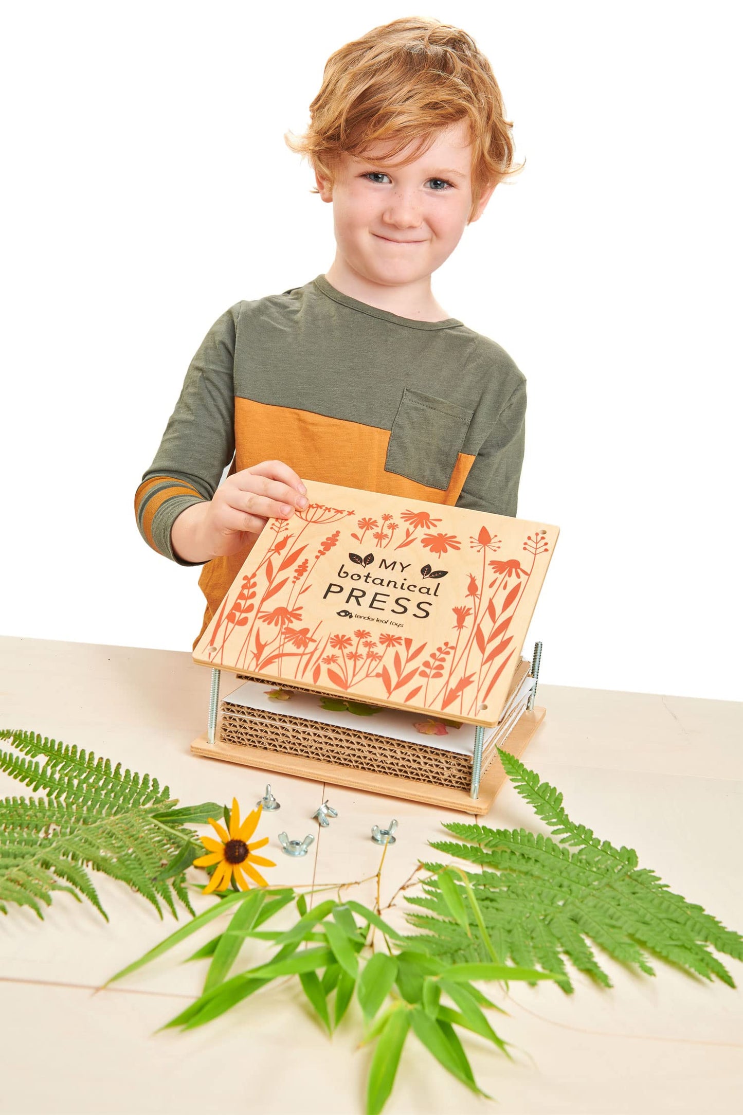 Tender Leaf Toys My Botanical Press 8.3 x 8.3 Inch 10-Layer Flower Press for Kids 3+