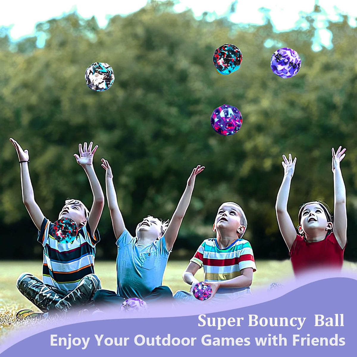 Tendry Extreme Moon Shape Bouncing Ball – 4-Pack for Kids, Hand-Eye Coordination & Training
