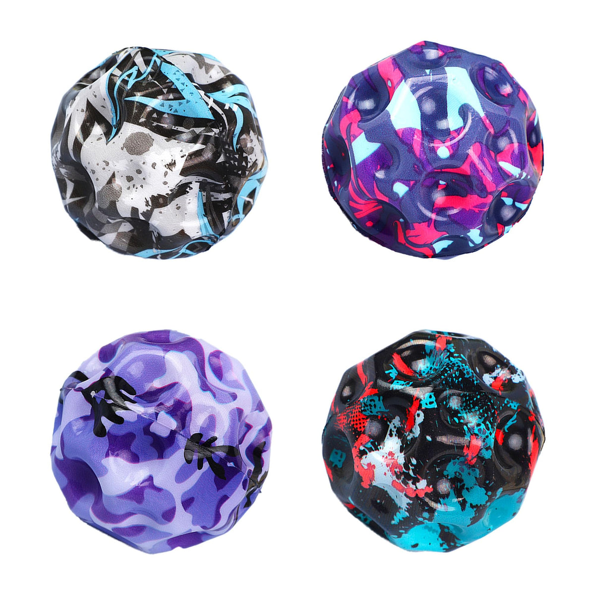 Tendry Extreme Moon Shape Bouncing Ball – 4-Pack for Kids, Hand-Eye Coordination & Training
