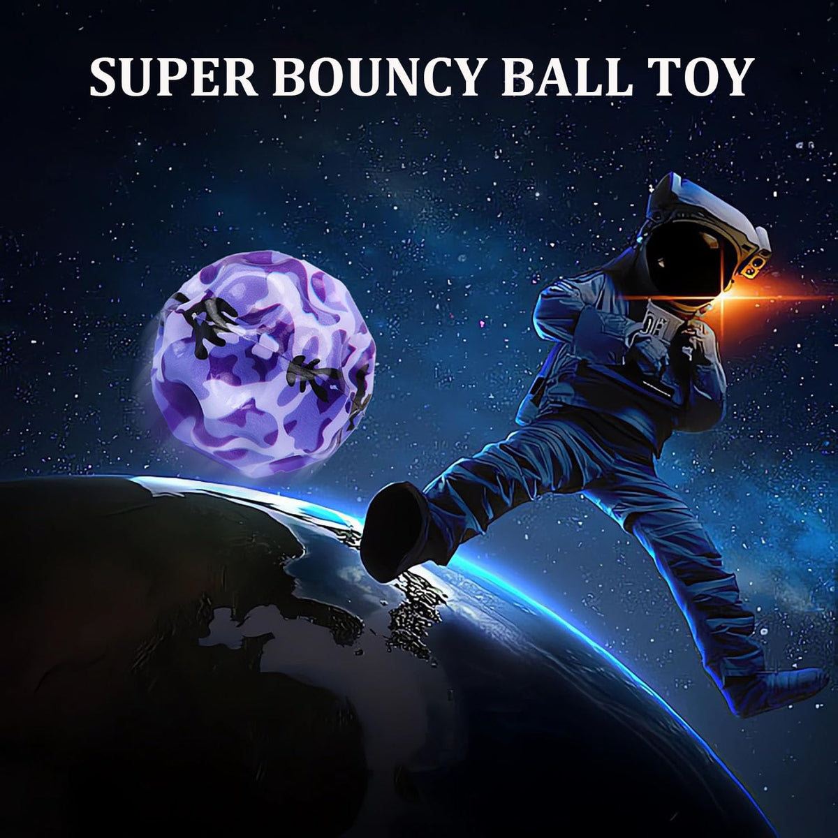 Tendry Extreme Moon Shape Bouncing Ball – 4-Pack for Kids, Hand-Eye Coordination & Training
