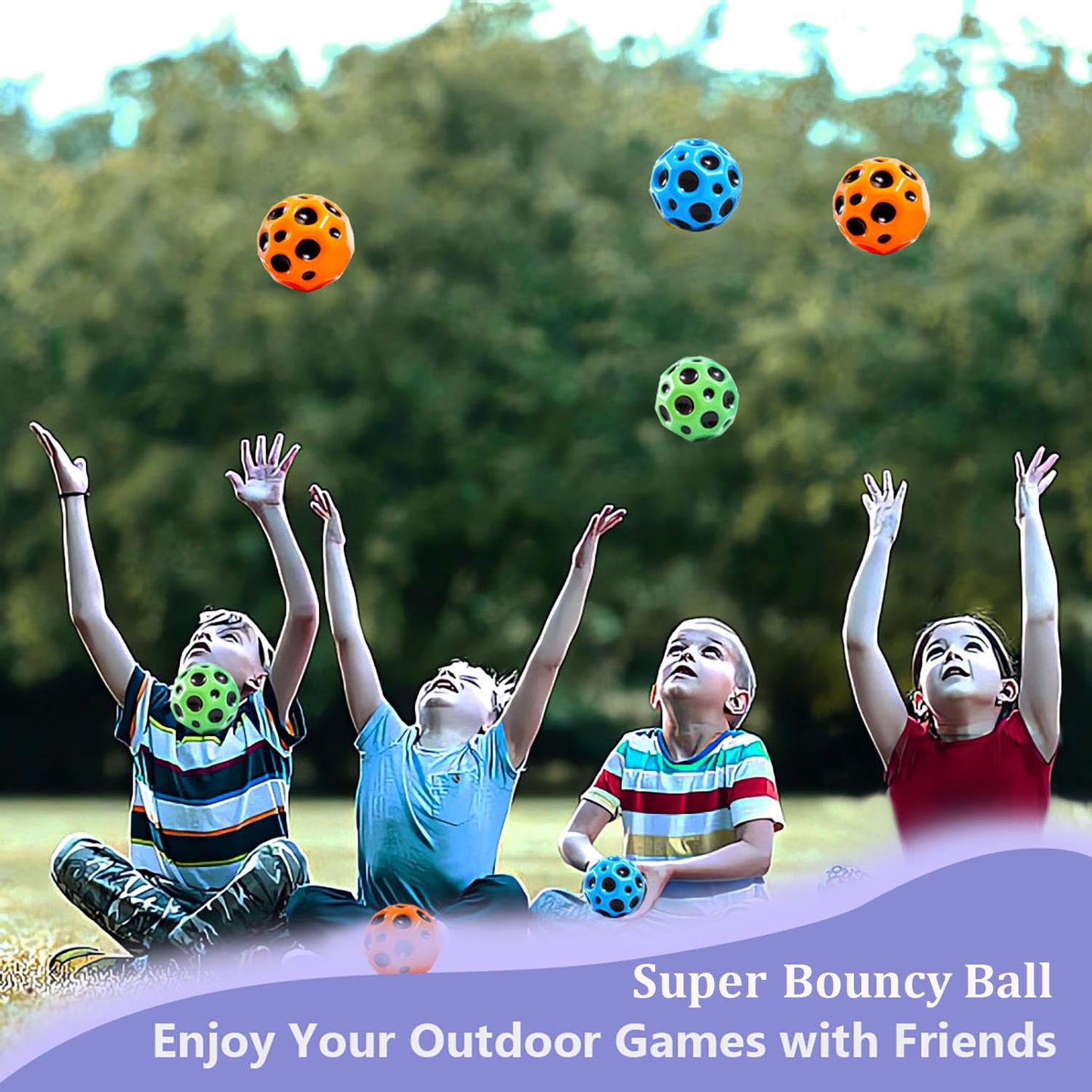 Tendry Moon Ball – Extreme High-Bounce Moon-Shaped Ball (2 Pack)
