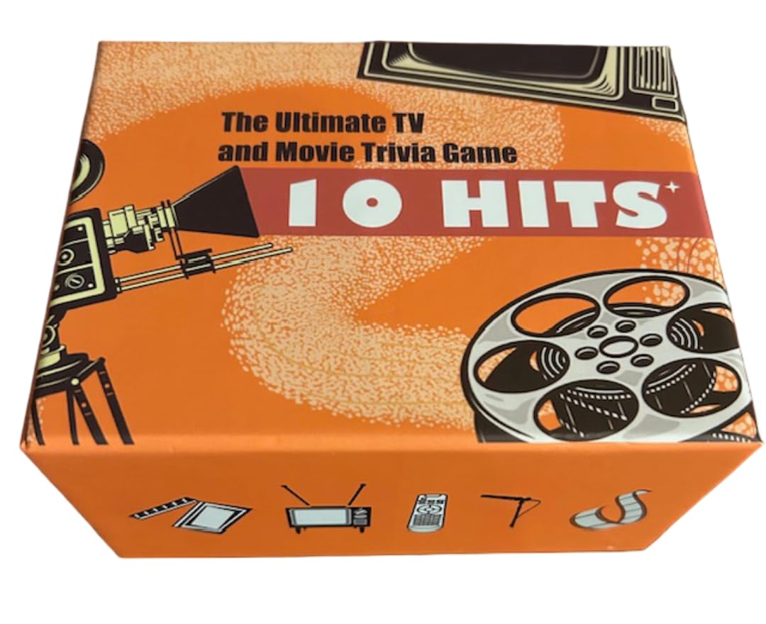 10 Hits TV & Movies Trivia Card Game – 375 Questions for 2-200+ Players