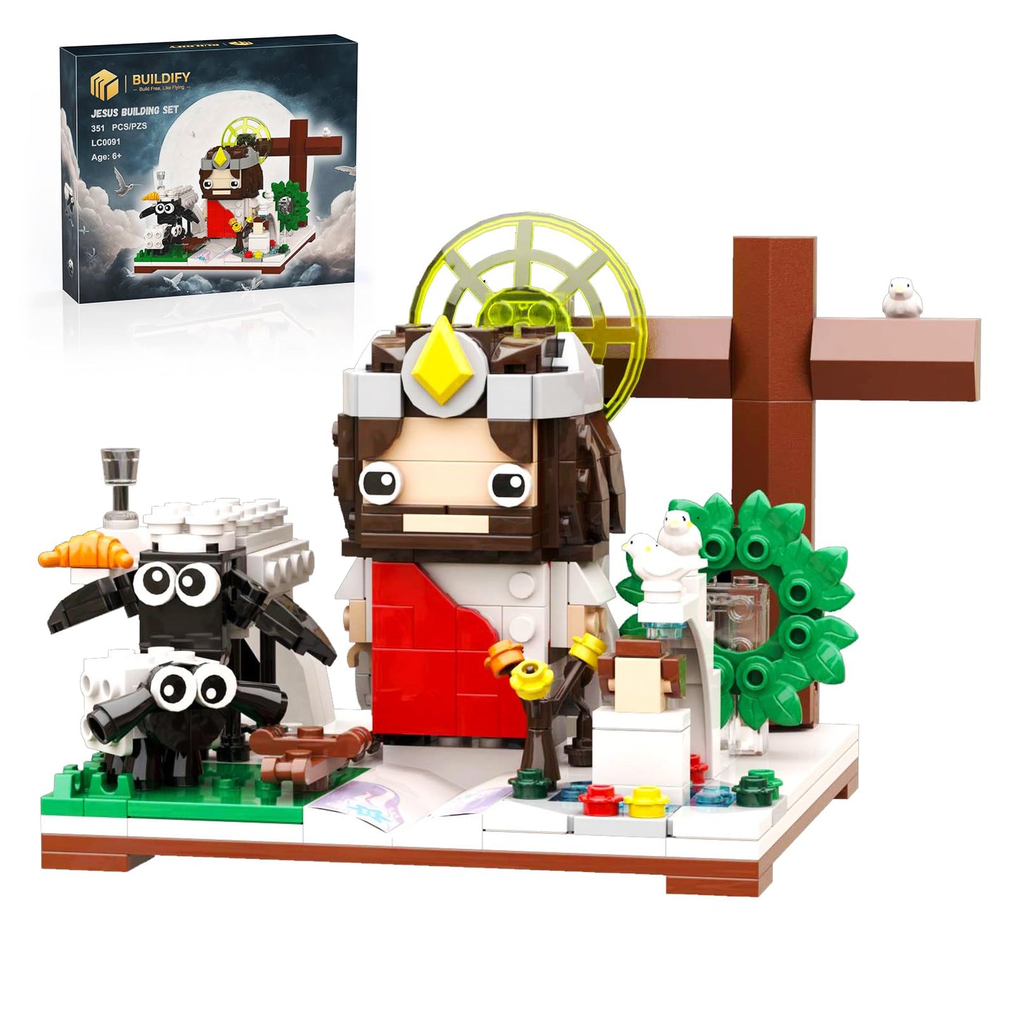Tenhorses Jesus Building Block Set – 351PCS Christian Decor & Gift