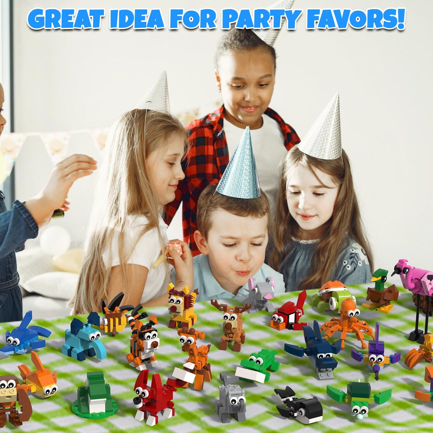 Tenhorses 26-Animal Party Favors Building Set – 803 PCS for Kids 8-12